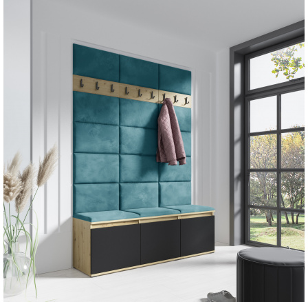 Predsieňová stena EMI 6, Trinity 13/Artisan + Black