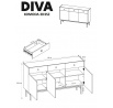 Komoda DIVA 3D3SZ čierna