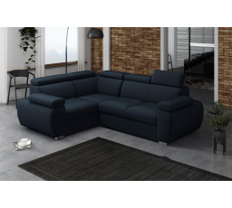 Rohová sedacia súprava Bodie L - Modro/čierna