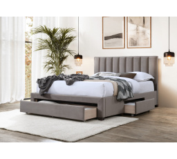 Posteľ s úložným priestorom GRACE 160, Béžový Velvet