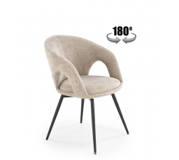 Jedálenská otočná stolička K550, Béžová/Čierna