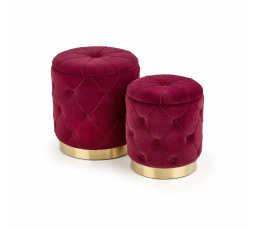 Taburet POLLY sada, bordová Velvet