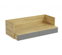 MOBIUS DESK 2S, prírodný hickory/prachovo šedá