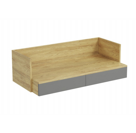 MOBIUS DESK 2S, prírodný hickory/prachovo šedá MOBIUS DESK 2S, prírodný hickory/prachovo šedá