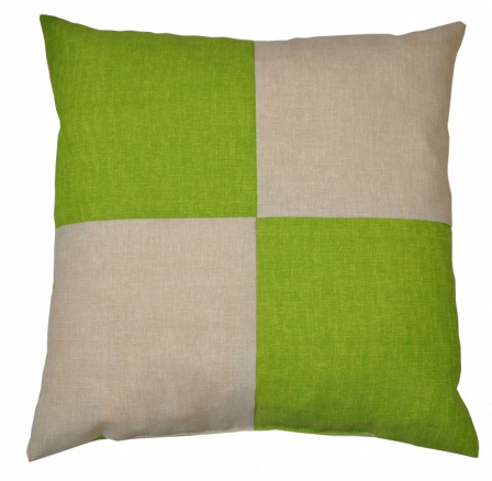 Veselý vankúš - béžová/svetlozelená