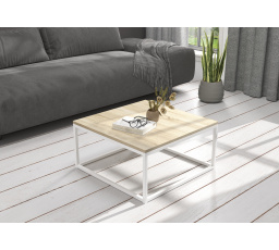 Konferenčný stolík BELTEN 65x65 White+Sonoma