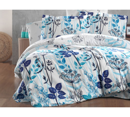 Saténová obliečka na vankúš Garden blue 45x60