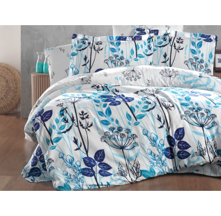 Saténová obliečka na vankúš Garden blue 45x60