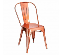 Stolička Paris medená inšpirovaná Tolix