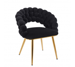 Stolička velvet čierna K20-FXJG G