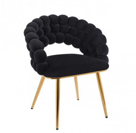 Stolička velvet čierna K20-FXJG G Stolička velvet čierna K20-FXJG G