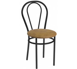 Stolička orech - čierny rám Tulipán