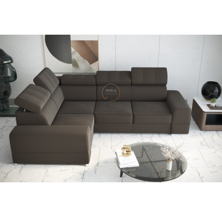 Rohová sedacia súprava ROYAL II 280×210 - hnedá, ľavá