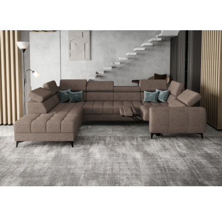 Rohová sedacia súprava PORTO MAX I, relax 225X350X193 cm - ľavá, odtiene tmavej béžovej Rohová sedacia súprava PORTO MAX I, relax 225X350X193 cm - ľavá, odtiene tmavej béžovej