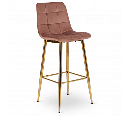 Barová stolička ARIEL Ružový Zamatový