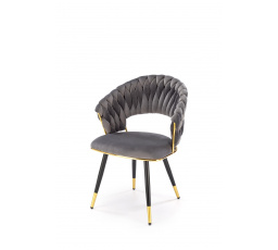 Jedálenská stolička K551, Sivá/Čierna/Zlatá