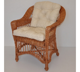 Kreslo Weigier prírodné - vankúš béžové zvýraznenia