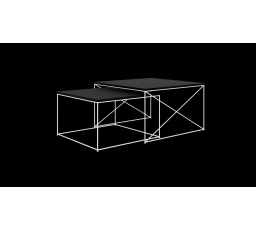 Konferenčný stolík 2v1 Licco Biely+Čierny