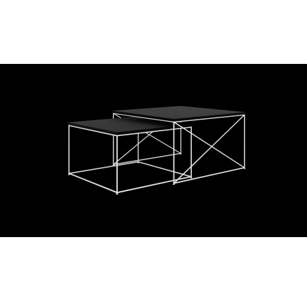 Konferenčný stolík 2v1 Licco Biely+Čierny