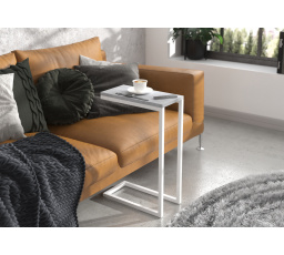 Bočný stolík SPARK White+Concrete