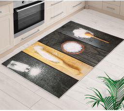 Koberec behúň 3D 80x120cm morská soľ