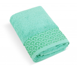 Froté uterák krajka 50x100cm 500g tyrkysová