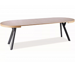 Jedálenský stôl DOMINGO, dub/čierny