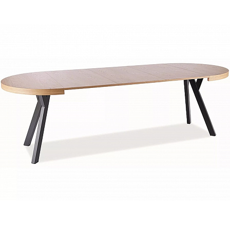 Jedálenský stôl DOMINGO, dub/čierny