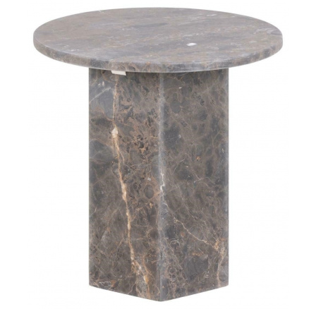 Stolík Naxos mramor tmavo hnedý