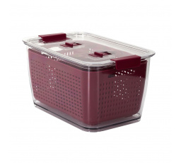 Nádoba na skladovanie ovocia a zeleniny v chladničke bordová