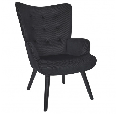 Kreslo ušiak Gulia čierny manšester