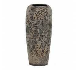 Váza keramická - výška 60 cm, zaoblená, šedo-černá