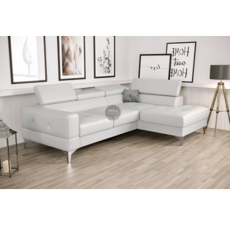 Rohová sedacia súprava TOSCANIA MINI s funkciou spania 170x250 cm - biela eko koža, pravá Rohová sedacia súprava TOSCANIA MINI s funkciou spania 170x250 cm - biela eko koža, pravá
