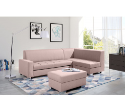 Rohová sedacia súprava MIX s taburetom, Malmo 61, Pravá