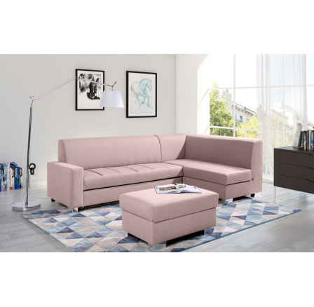 Rohová sedacia súprava MIX s taburetom, Malmo 61, Pravá