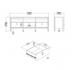TV komoda REAL, Biela