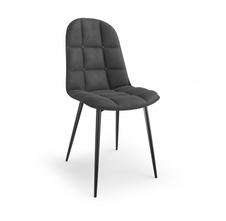 Jedálenská stolička K417, sivý zamat