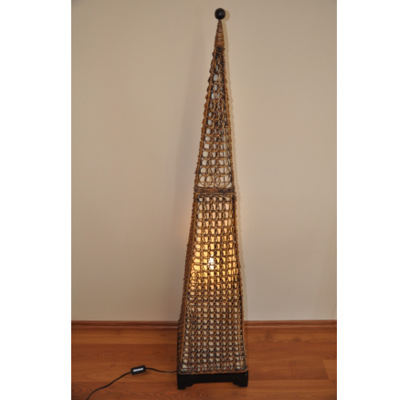 Ratanová lampa s vysokou ihlou vrátane LED žiarovky