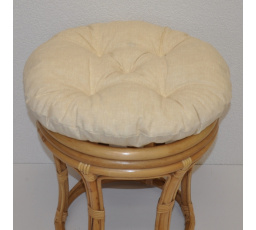 Vankúš na ratanovú stoličku s priemerom 40 cm - béžový