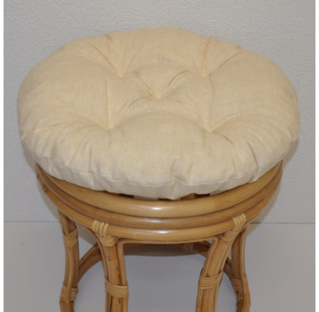 Vankúš na ratanovú stoličku s priemerom 40 cm - béžový