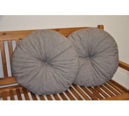 Vankúš okrúhly veľký sivý set 2 ks