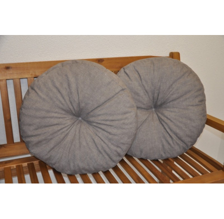 Vankúš okrúhly veľký sivý set 2 ks