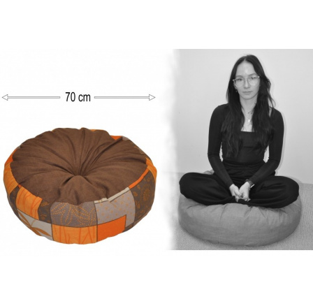 Vankúš sedací priemer 70 cm - oranžové listy Vankúš sedací priemer 70 cm - oranžové listy