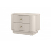 2 x VESPER NOČNÝ STOLÍK 56 2SZ - kašmír mdf / kašmír / zlaté úchyty / sokel