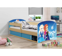 1-PODLAŽNÝ RÁM POKLOPU BOROVICA NÁLEPKA SNEH BEZ MATRACA 80 X 160 KPL