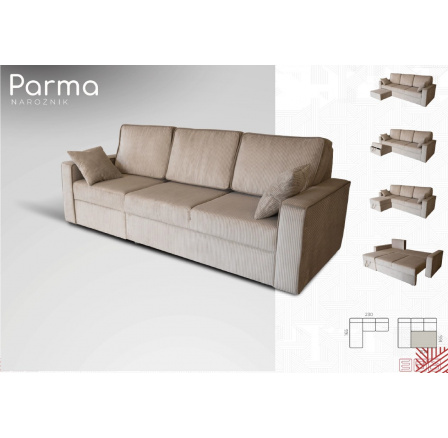 Rohová sedacia súprava Parma