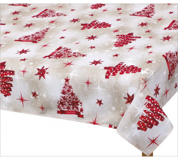 Vianočný obrus stromček červený