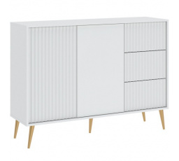 Komoda BARCELONA 2D3S, Biela/Zlatá