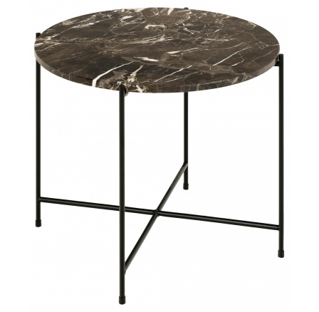 Konferenčný stolík Avila nízky hnedý mramor