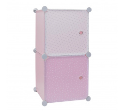 Modulárny regál Cubes 2 do detskej izby ružový